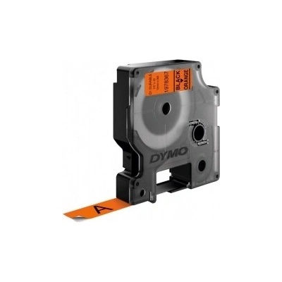 Dymo D1 1978367, 12mm x 3m, čierna tlač / oranžový podklad, originálna páska