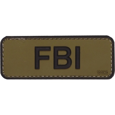 Gumená nášivka 101 Inc nápis FBI - coyote