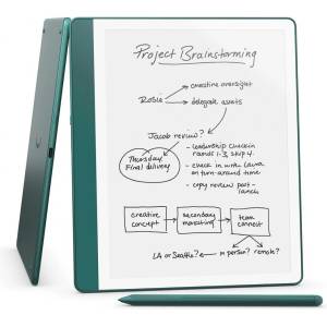 Amazon Електронен четец Kindle - Scribe (2024), 10.2'', 64GB, с Premium Pen, Metallic Jade (KINDLE-EBOOK-SCRIBE64PRT1) Четец за Е-книги