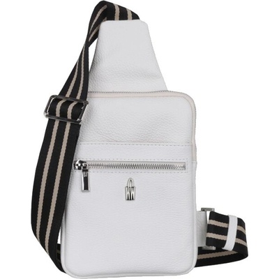 Wojewodzic dámsky kožený batôžtek kabelka malý biely crossbody 31956/FD17