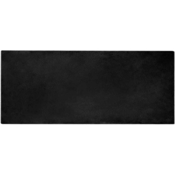 vidaXL Килим с изкуствена заешка козина Черно 80 x 200 cm Полиестер (42021721)