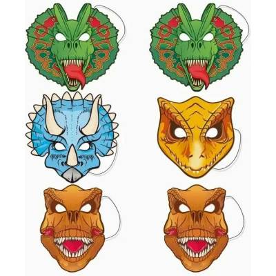 Oh Yeah Party Dětské papírové masky Dinosauři 6 ks – Hledejceny.cz