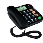 Maxcom KXT480CZ телефон с големи бутони, черен (KXT480CZ) Телефонни апарати