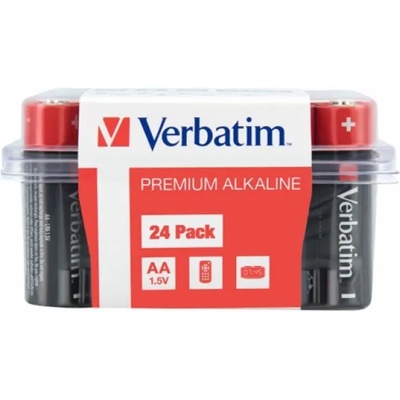 Verbatim Алкална батерия Verbatim, AA, 1.5 V, 24 броя