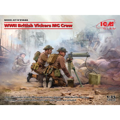 ICM British Vickers MG Crew WWII 2 figúrky 1:35
