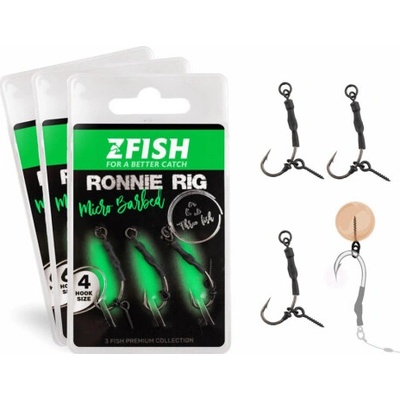 Zfish Návazec Ronnie Rig 3 ks vel.4 – Zboží Dáma