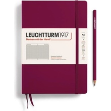 Leuchtturm1917 Zápisník Port Red Medium A5 čtverečkovaný