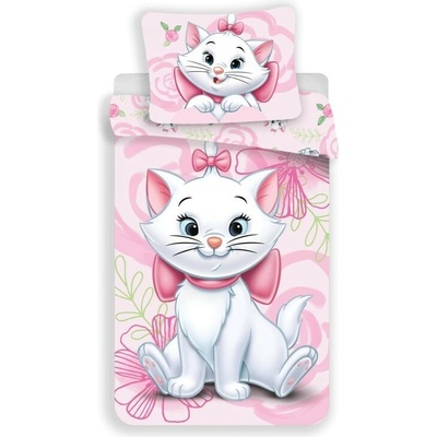 JERRY FABRICS Obliečky Mačička Marie Pink 03 Bavlna 140x200 70x90