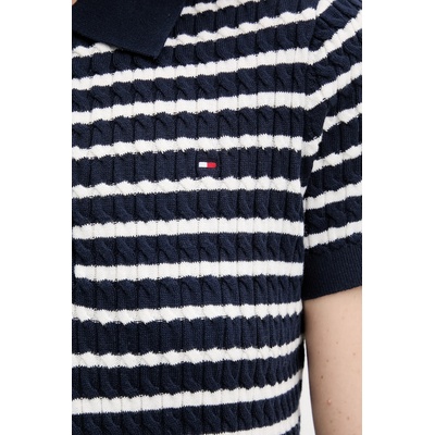 Tommy Hilfiger тениска тип пулове с яка дамска от памук (WW0WW41474)
