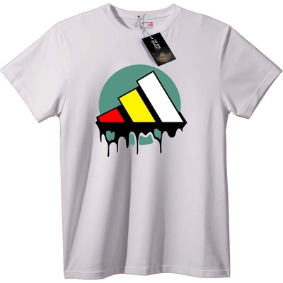 NOONEBRAND Тениска Геометричен арт капещ - 2XL, White