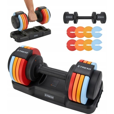 Xtrexo Činka s nastavitelnou hmotností pogumovaná obalená 1 x 25 kg