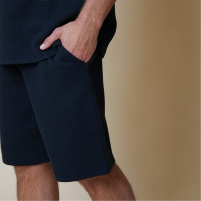 Threadbare Къси панталони Threadbare Cotton Blend Textured Sweat Shorts - Navy