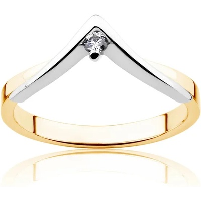 SAVICKI Годежен пръстен Minimalism: двуцветно злато, диамант