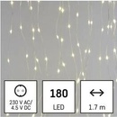 Emos D3EW02 dekoračná reťaz záclona Nano 1,7x1,5m 2,7W 180LED 2700K IP44 teplá biela 8 módov číra