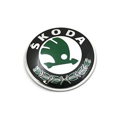 Znak ŠKODA 90mm černá zelená 3U5853621B – Zboží Mobilmania