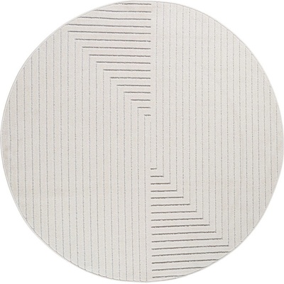 Ayyildiz Кремав кръгъл килим за открито и закрито ø 80 cm Nova 1202 - Ayyildiz Carpets (NOVA80801202CREAM)