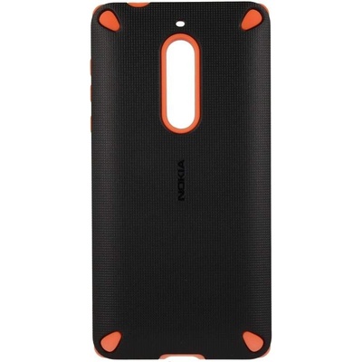 Nokia Rugged Impact Case CC-502 - удароустойчив хибриден кейс за Nokia 5 (черен-оранжев)