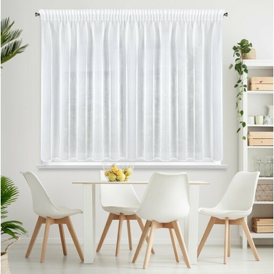 ZÁCLONA MIREA NA PÁSKE 350 X 150 CM BIELA