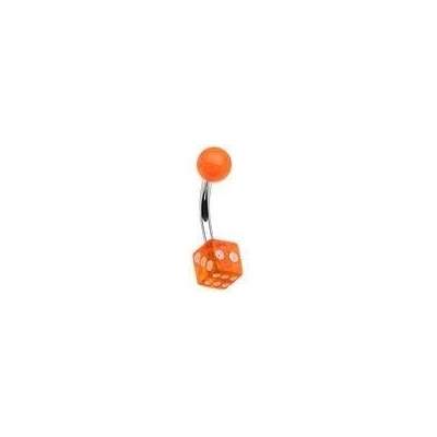 Šperky4U piercing do pupíku hrací kostka BA01024-O