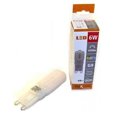 Trixline žárovka LED 6W G9/230V teplá bílá