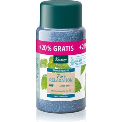 Kneipp Pure Relaxation soľ do kúpeľa Lemon Balm 600 g