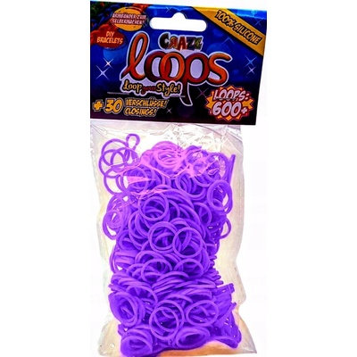 Loom Band s NA VÝROBU NÁRAMKOV A ŠPERKOV 600 KUSOV FIALOVÉ