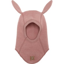 MIKK-LINE Merino detská kukla s ušami ružová Burlwood Bunny Mikk Line