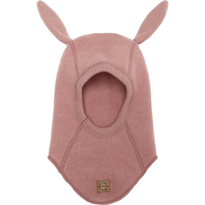 MIKK-LINE Merino detská kukla s ušami ružová Burlwood Bunny Mikk Line