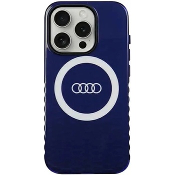 Audi Кейс Audi IML Big Logo MagSafe за iPhone 15 Pro, син (AUDI000139-0)