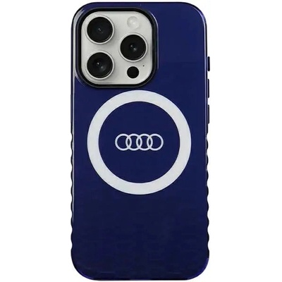 Audi Кейс Audi IML Big Logo MagSafe за iPhone 15 Pro, син (AUDI000139-0)