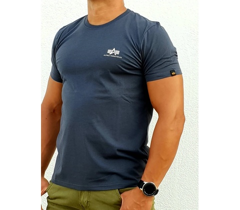 Alpha Industries Basic T Small logo Greyblack