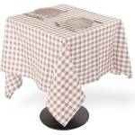 Tiseco Home Studio Памучна покривка за маса 150x150 cm Gingham - Tiseco Home Studio (9674PINK)