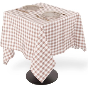 Tiseco Home Studio Памучна покривка за маса 150x150 cm Gingham - Tiseco Home Studio (9674PINK)