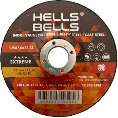 Hell Bells Brusný kotouč 125 x 4,0 x 22,2 mm HBX12540