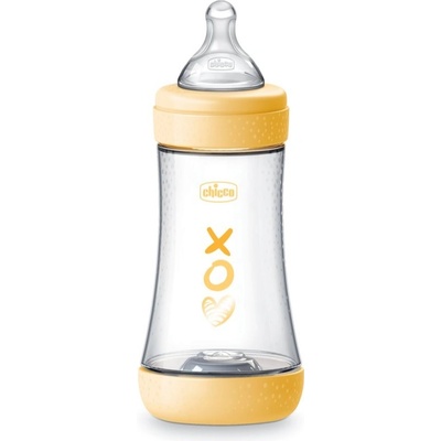 Chicco Perfect 5 kojenecká láhev Medium Flow Yellow 240 ml