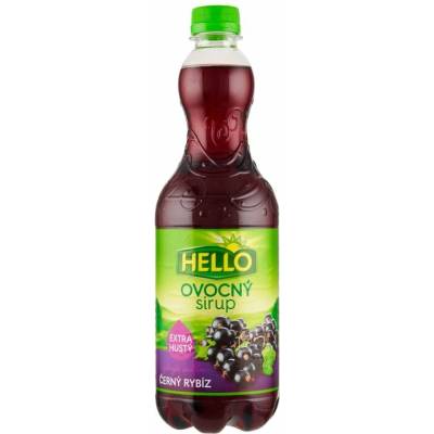 Hello Ovocný sirup černý rybíz 0,7 l