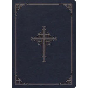 CSB Ancient Faith Study Bible, Navy Leathertouch: Black Letter, Church Fathers, Study Notes and Commentary, Ribbon Marker, Sewn Binding, Easy-To-Read | Holman Bible Staff (ISBN: 9781087742359)