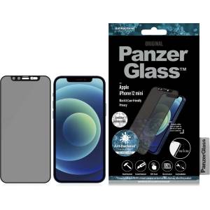 Panzer Стъклен протектор PanzerGlass за Apple iPhone 12 mini, Privacy, CaseFriendly, CamSlaider, Swarovski - Черен