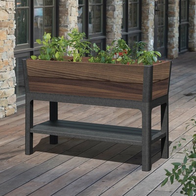 KETER KETER Deco Elevated Garden Bed Květináč 156 x 113 x 47 cm, walnut – Hledejceny.cz