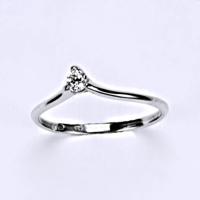 Čištín bílé zlato zirkon VR 201