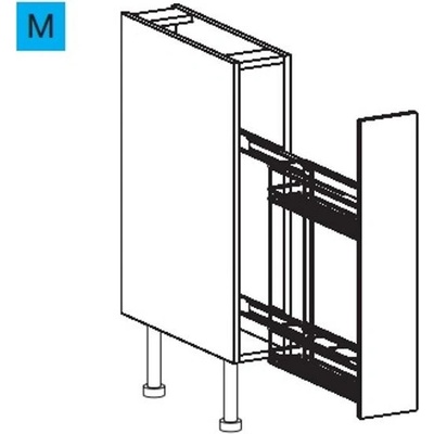 EBS ES15CB Skříňka spodní plnovýsuv 15 cm, bílá lesk 1 set – Sleviste.cz