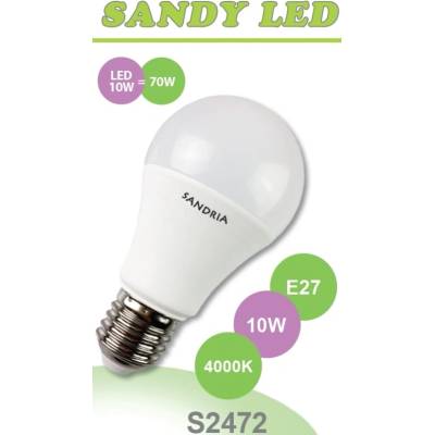 SANDRIA LED žárovka E27 S2472 SANDY LED E27 A60 10W SMD 4000K