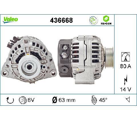 Alternátor VALEO 436668