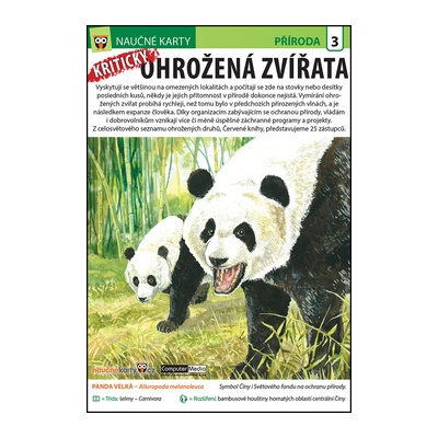 Naučné karty Kriticky ohrožená zvířata