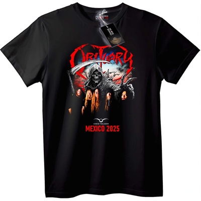 NOONEBRAND Тениска Obituary Мексико 2025 Турне - L, Black