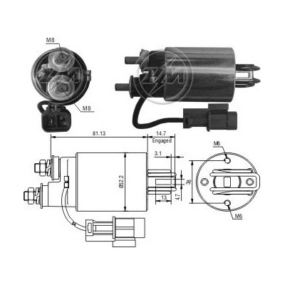Spínač startéru S114-430A Hitachi 2114-57506