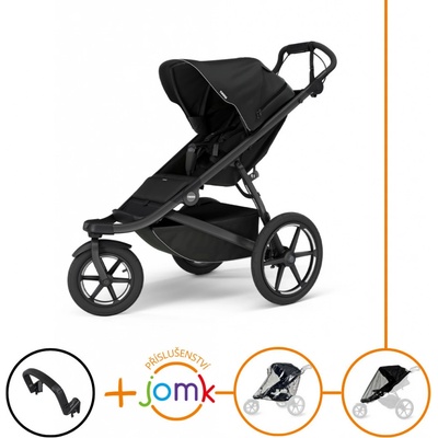 Thule Set 4v1 Urban Glide 3 Black 2024 + madlo + JOMK pláštěnka + JOMK ochranná síť – Zbozi.Blesk.cz