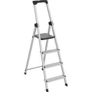 TopMebel KUMTEL KMM-45 алуминиева стълба 3+1 стъпала 138cm