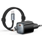 Mcdodo Зарядно устройство за мрежа Mcdodo Wall Charger Nano Series (CH-4433) - с включен Type-C кабел, USB-C порт, GaN, 45W, 1.2m - Черен