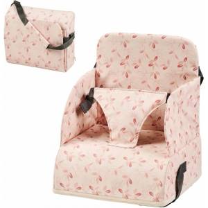 Nattou Сгъваема повдигаща седалка за хранене Nattou - Foody, Pink with Petals (158015) - ozone